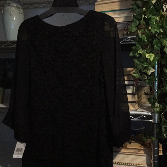 NWT ,RONNI NICHOLE STUDIO BLK LACE DRESS - Picture 2 of 3
